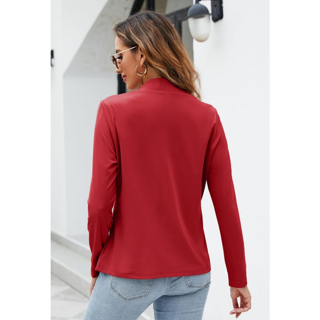 Women's Lightweight Solid Color Long Sleeve Casual Jacket | Versatile Fashion Outerwear for Formal & Everyday Wear