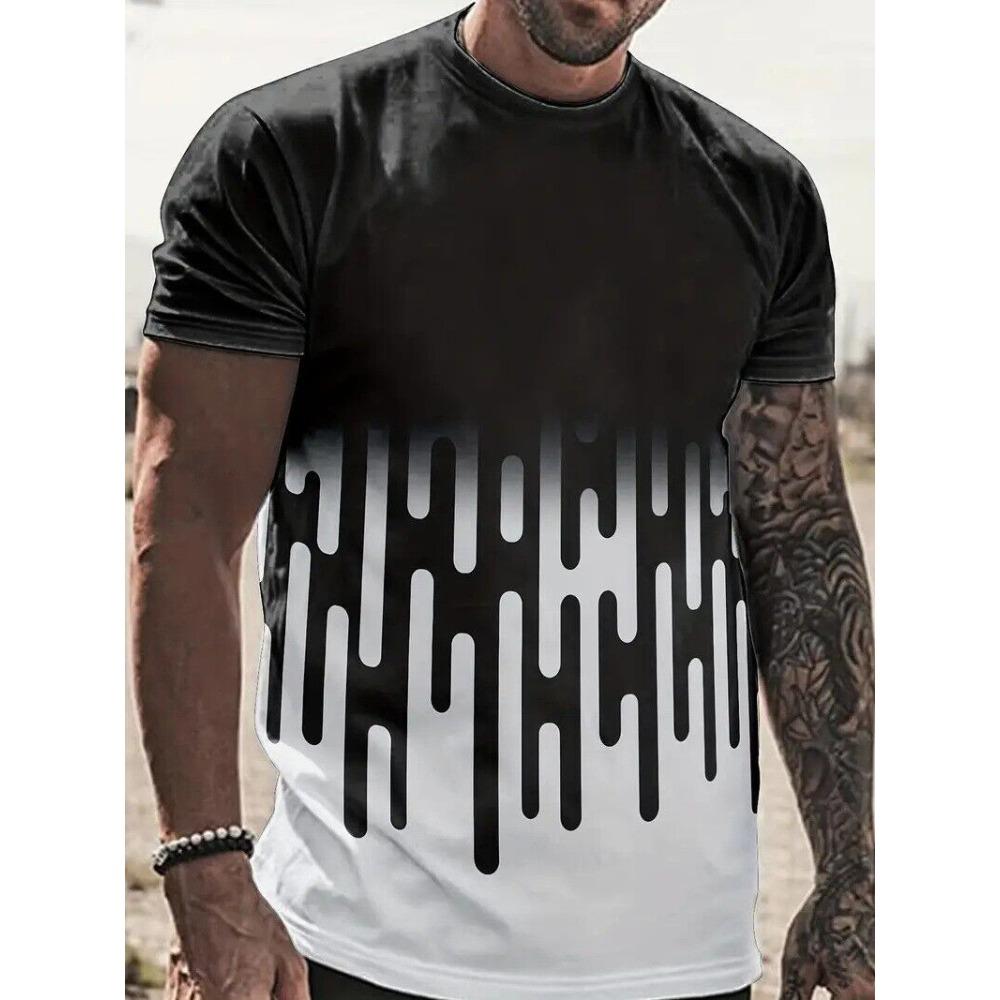 Summer Men's Women's 3D Printing Quick-drying Fitness T-shirts Light Breathable Short-sleeved Tees Fashion Daily Casual Tops