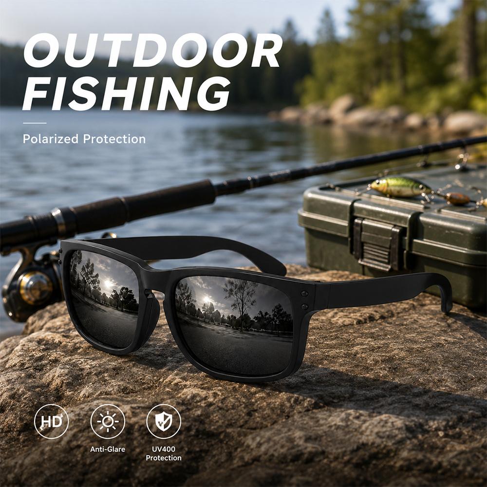 Fashion Polarized Square Sunglasses Men Women UV400 Protection Driving Cycling Fishing Outdoor Shades Sun Glasses
