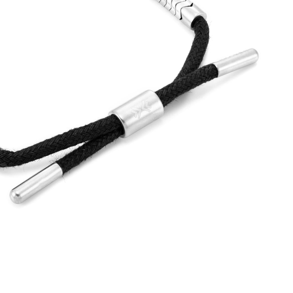 Skagen PELLE Hematite Bead SKJM0236040 Women's Silver-Tone Bracelet,