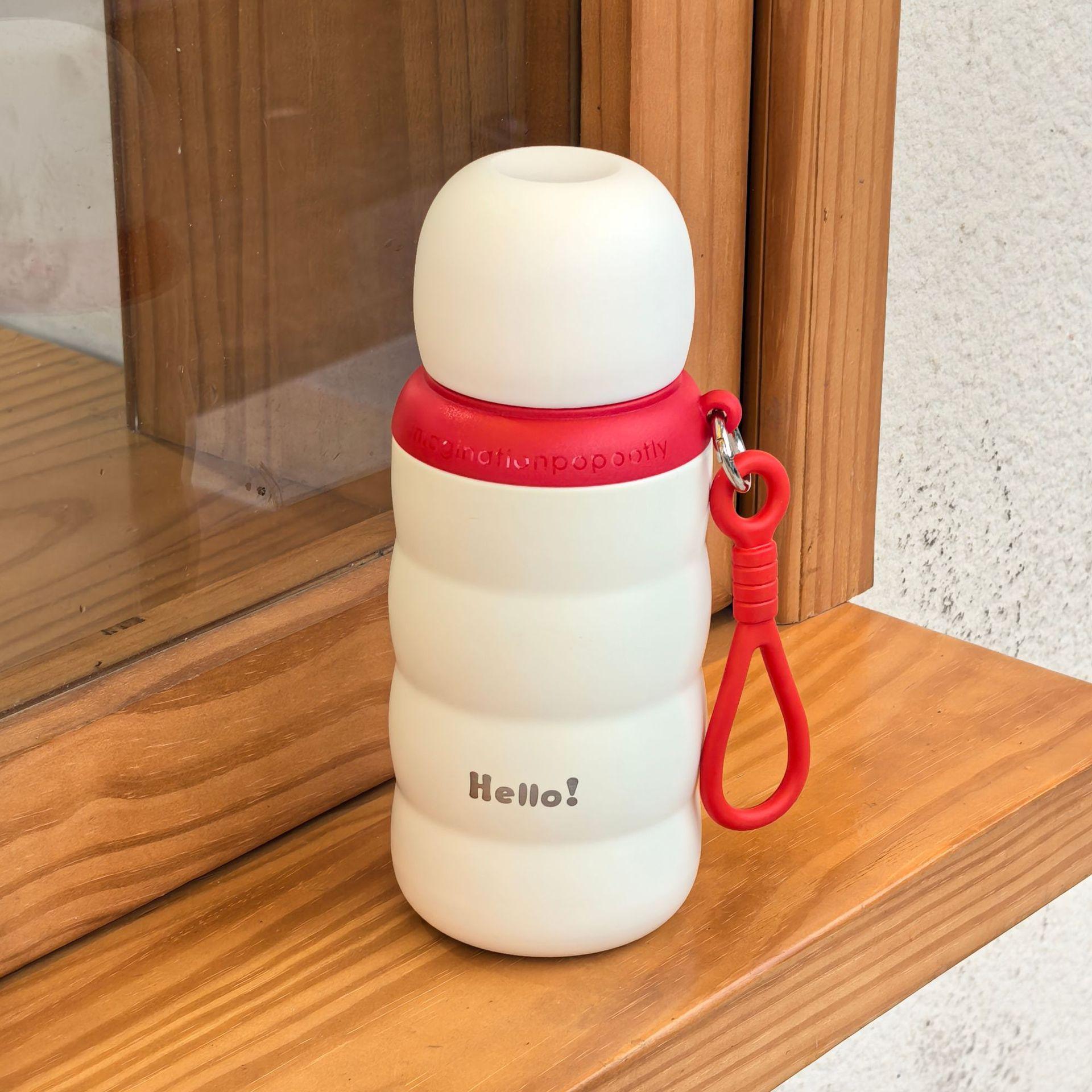 

Stainless Steel 500ml Insulated Cup with Dual-Use Lid as Cup Cute Design Portable Straw Bottle Outdoor Use 500ml