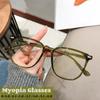 Occhiali da vista di lusso con design anti-luce blu da donna, grandi quadrati, per miopia, unisex, classici vintage, diottria, occhiali