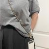 For Mobile Phone Straps Pearl Leather Chain Long Crossbody Neck Band Shoulder Cord Anti Loss Rope Hang Metal Leather Pendant