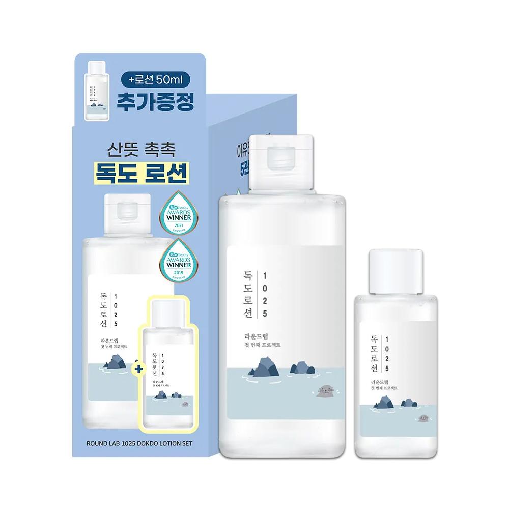 [Reizarm] ROUND LAB 1025 Dokdo Lotion Special Set 200ml (+50ml) – Leichte Feuchtigkeitslotion