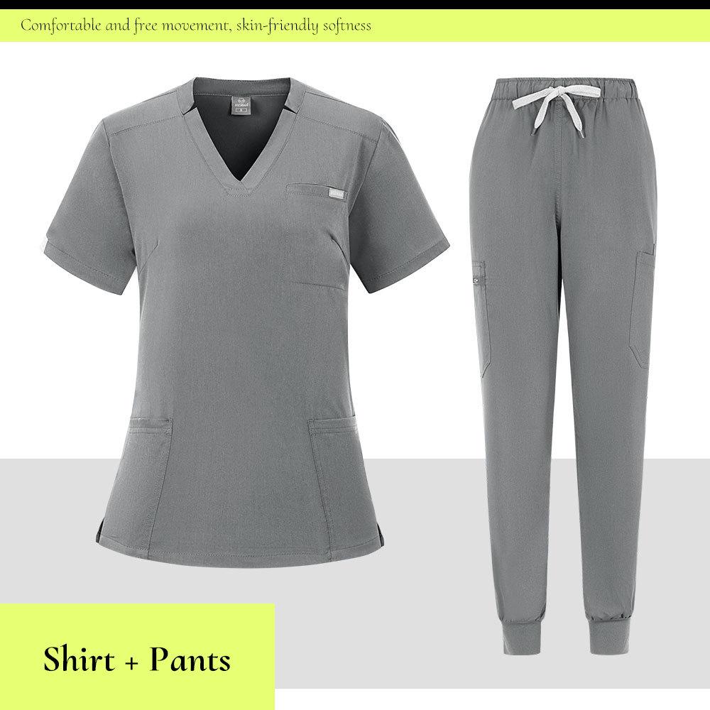 Women's Short Sleeve Dental Clinic & Beauty Salon Nurse Uniform