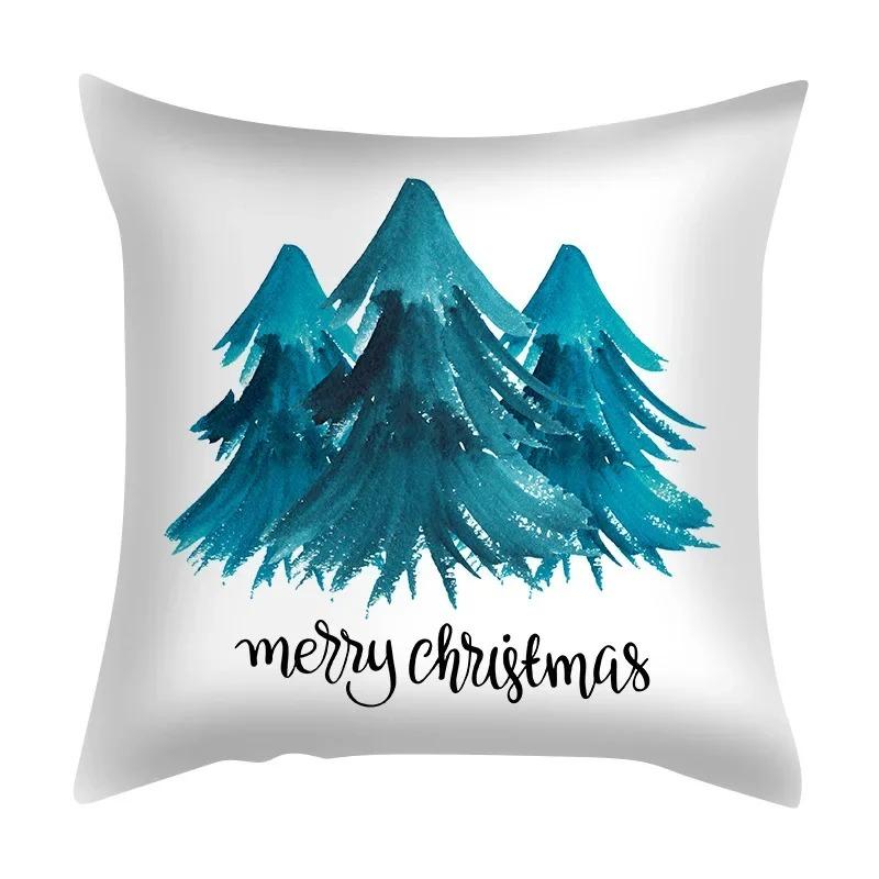 Weihnachts-Themen-Kissenbezüge Auto Zubehör Büro Santa Claus Wohnzimmer Sofa Hause Kissenbezüge