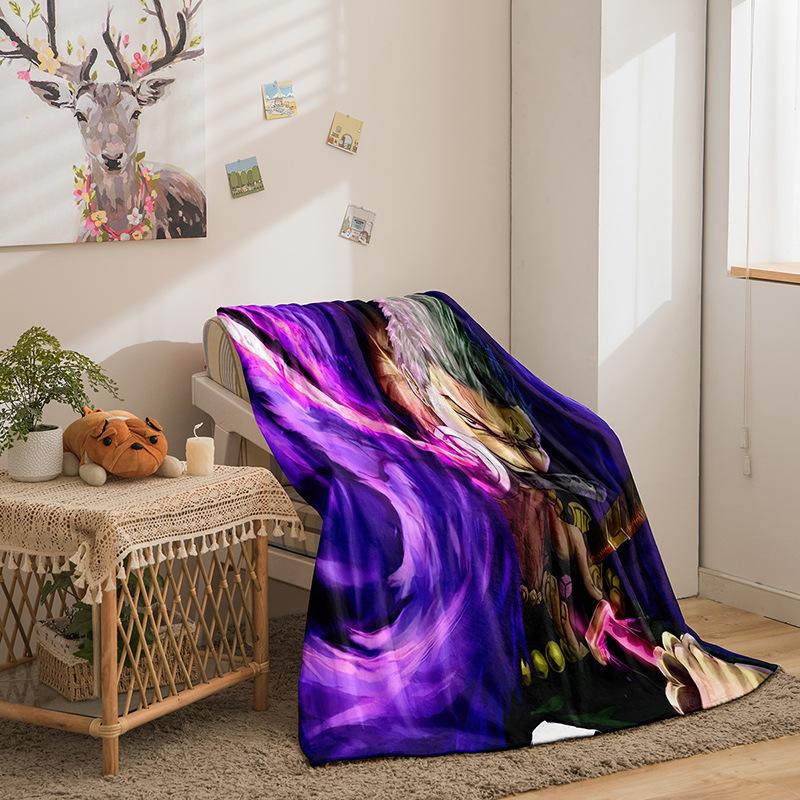 Flannel Fleece Blanket 3D Printed Sofa Blanket Thickened Blanket