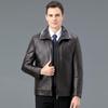 Sheep Genuine Leather Jacket Men's Goat Soft Leather Jacket Autumn and Winter Plush and Thickened Jacket Father's Outfit