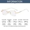 Rimless Ultra Light Portable Glasses Anti-Blue Light Eyeglasses Men Women Ultra Light Frame