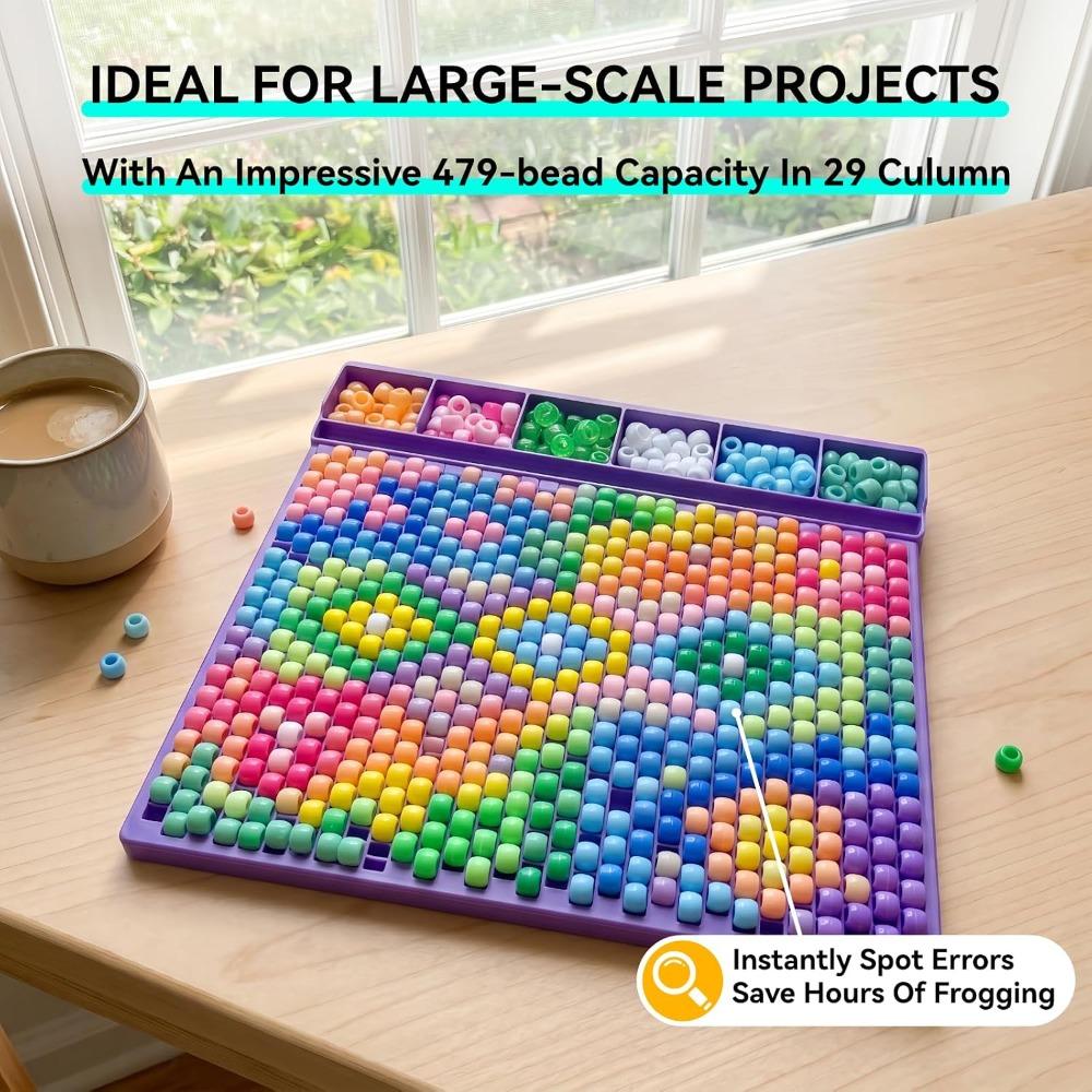Peyote Stitch Pattern Horsehair Bead Planning Board, Suitable for 6x9mm Horsehair Beads, Perfect for Visualizing Complex Bead Designs (3 Pieces)