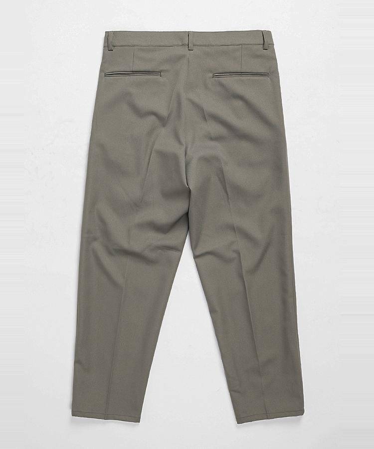 Seuteulaikeu Elegant To Pleats Trousers (Dark Khaki)