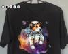 Jack Russell Custom Made Shirt with a Artistic Illustration of Dog Astronaut Exploring the Cosmos and Space Personalised Gift for Pet Owner