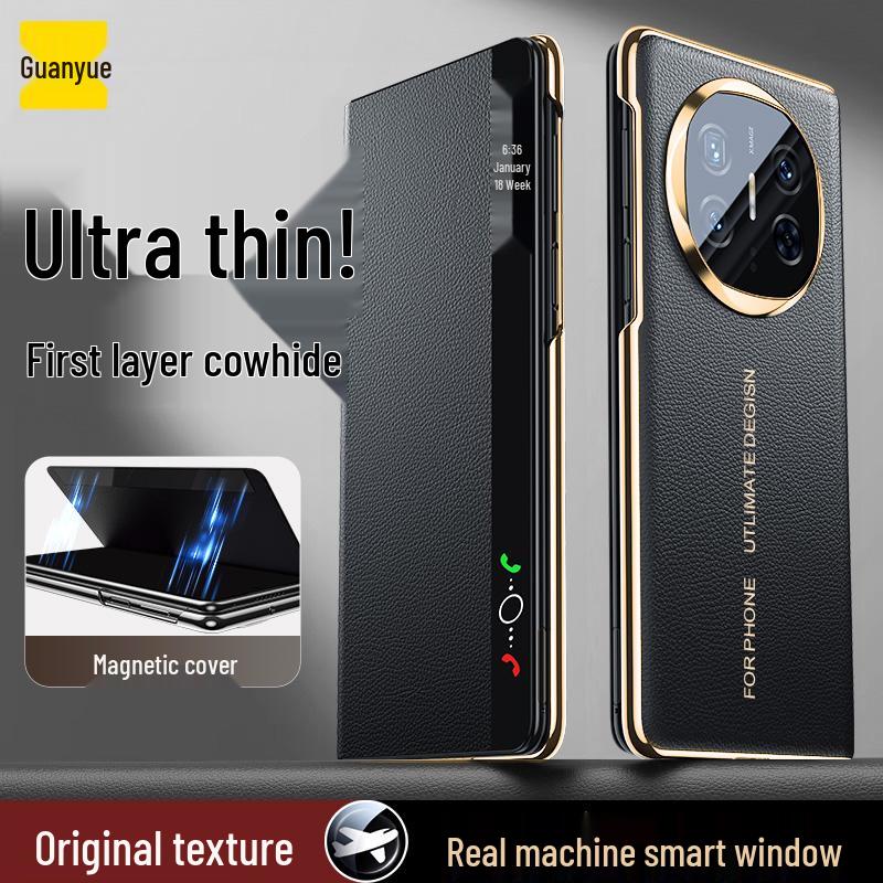 Guanyue Чехол-книжка из натуральной кожи для серии Huawei Mate X Mate X6