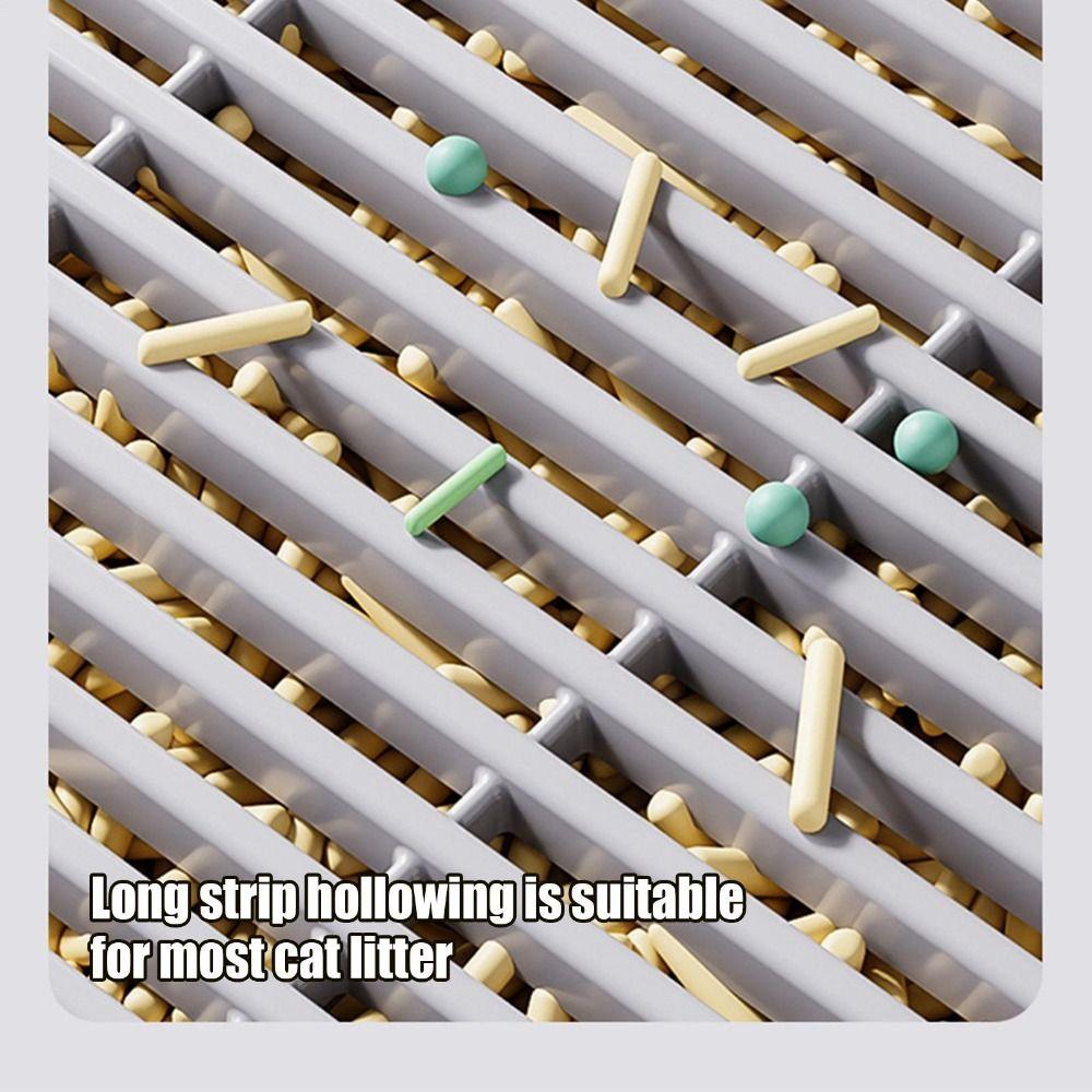 Doppelschichtige Fangstreu-Stufen Waschbare Pfotenreinigungsmatte Katzenstreufänger-Rampe Box Indoor