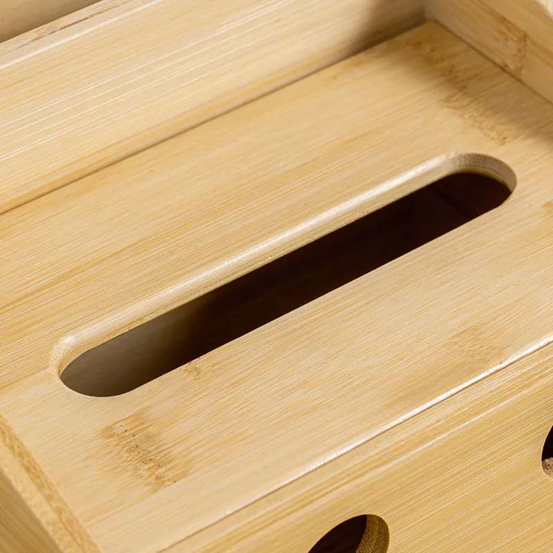Multifunctional Tissue Box Home Living Room Creative Wood Paper Box Table Desktop Organizer Decorative Craft Ornament Remote Control Key Storage Case