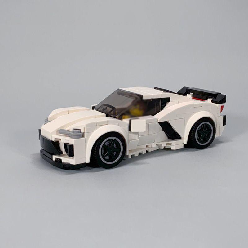 Building Blocks MOC-88978 Compatible With LEGO Chevrolet Corvette C8 Sports Car Eight Grid Car Toy Gift