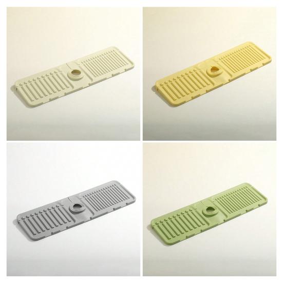 Silicone Sink Splash Guard Mat Quick-Drying Non-Slip Counter Protector Cut-to-Fit Faucet Splash Protector Multi-Purpose Pad for Kitchen Bathroom