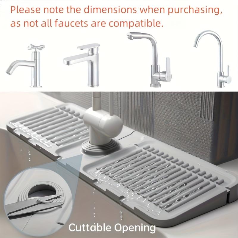 1pc Faucet Splash Guard Mat - Non-Slip Quick-Drying Sink Protector for Kitchen, Bathroom Vanity & Laundry Room, Easy-to-Clean Minimalist Design