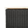 5 Piece Garden Bar Set with Cushions Black Poly Rattan