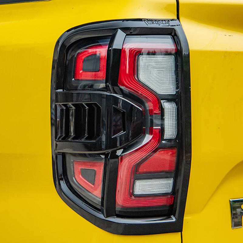 For Ford Ranger 2025 Taillight Cover Sticker Tail Light Protection Decorative Cover Upgrade Modification Accessories 2pcs Black