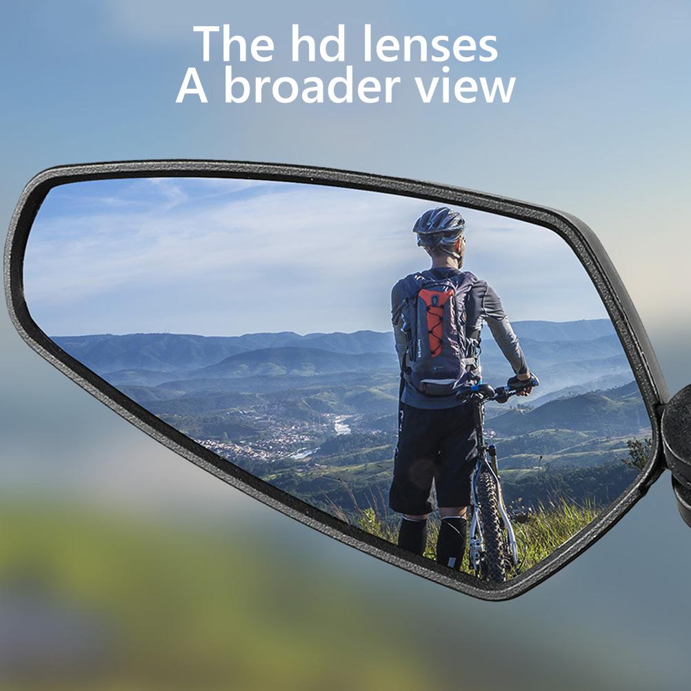Bike Mirror Handlebar Mount Riding Rearview Mirror Adjustable Rotatable Safety Accessories for