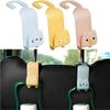 2PCS Nette Auto Sitz Zurück Haken Cartoon Katze Tier Styling Kleiderbügel Kopfstütze Montieren Lagerung Halter Haken für Auto Innen zubehör
