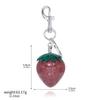 Fashion Delicious Red Cherry Keychain Summer Fruits Cherries Pendant Keyring For Women Men Jewelry Bag Key Accessories Gift