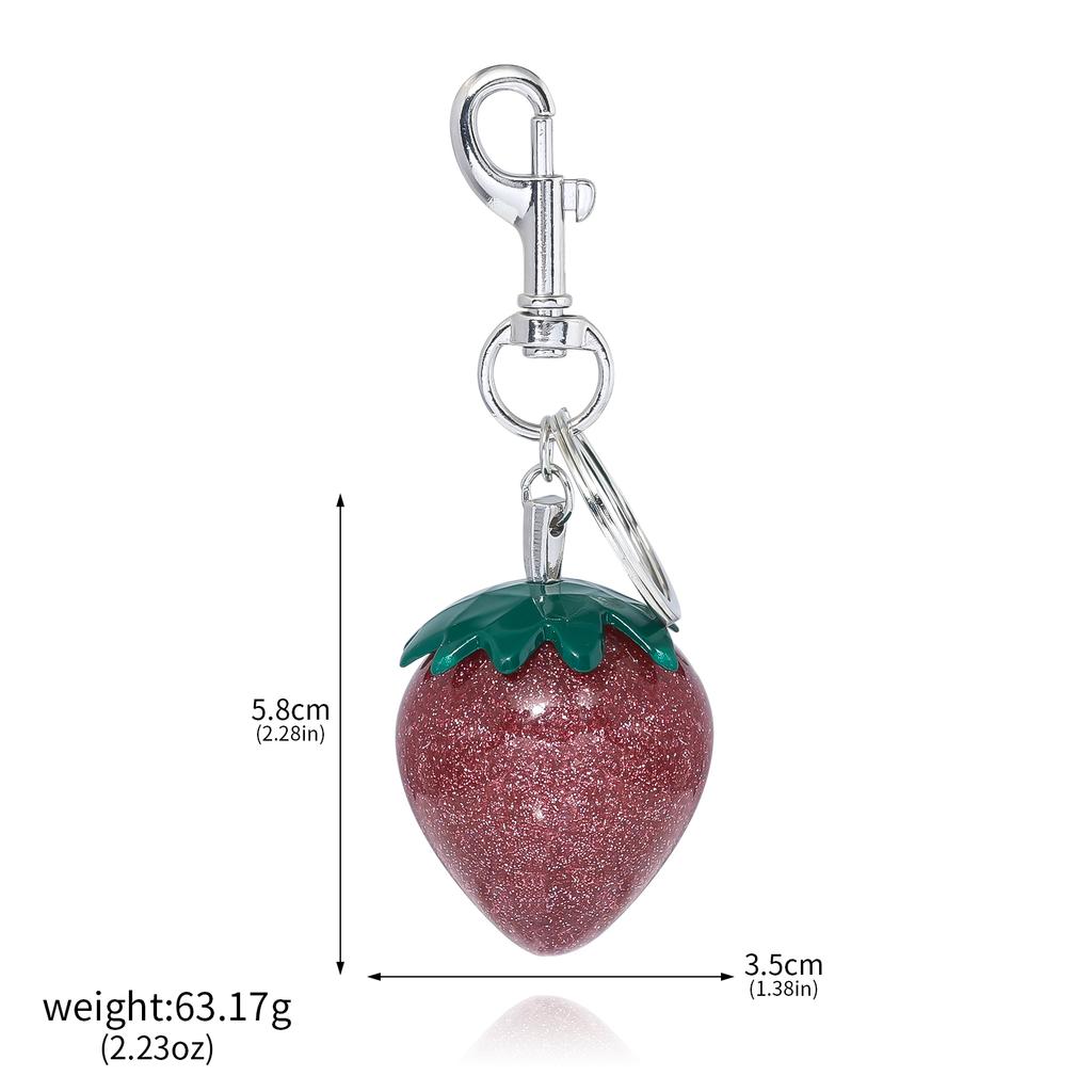 Fashion Delicious Red Cherry Keychain Summer Fruits Cherries Pendant Keyring For Women Men Jewelry Bag Key Accessories Gift