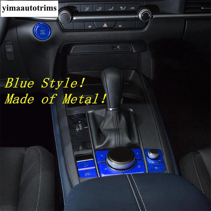 Central Control Gear Shift Multimedia Panel Start Stop Button Cover Trim Accessories For Mazda 3 - 2025 / CX-30 - 2025