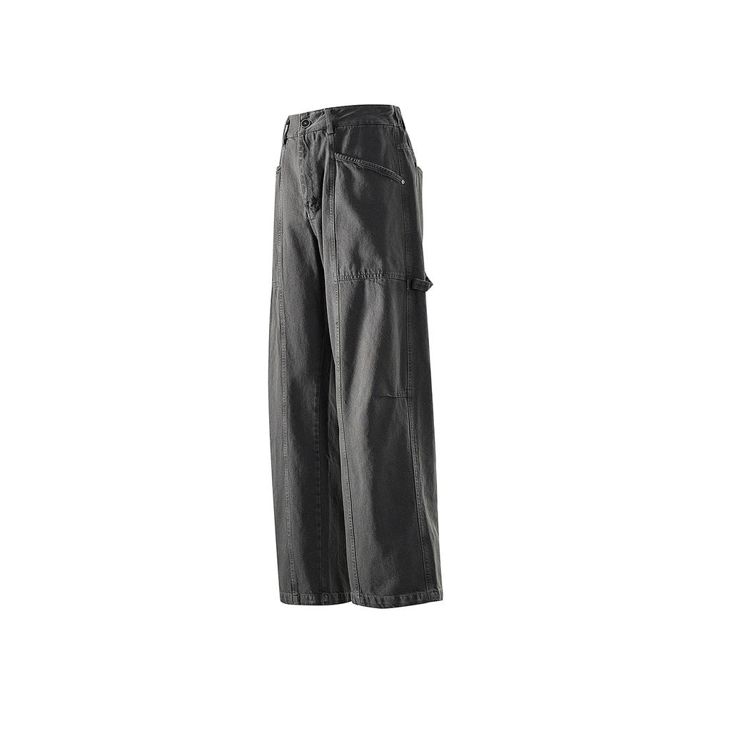 Men's New Loose Trendy Brand Simple Straight Tooling Long Men's Pants with Multiple Pockets