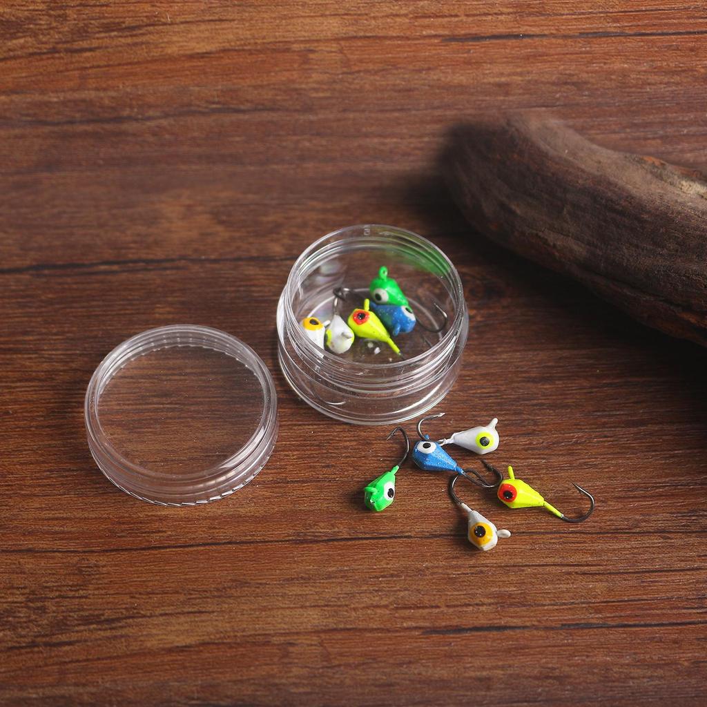 Cross 5-Color Diamond Brushed Lead Head Fishing Hook 1.2g Micro-Lure for Ice Fishing with Soft Bait