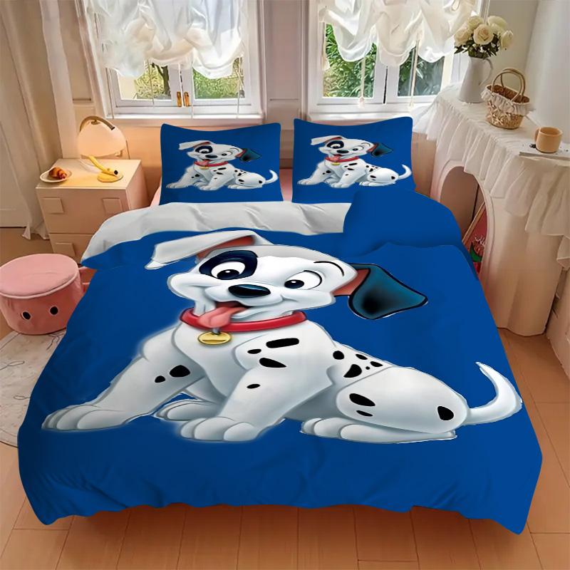 Dalmatian Pup Adventure Print 3Pcs Bedding Setduvet Cover With 2 Bedropillowcase Home Birthday Gift