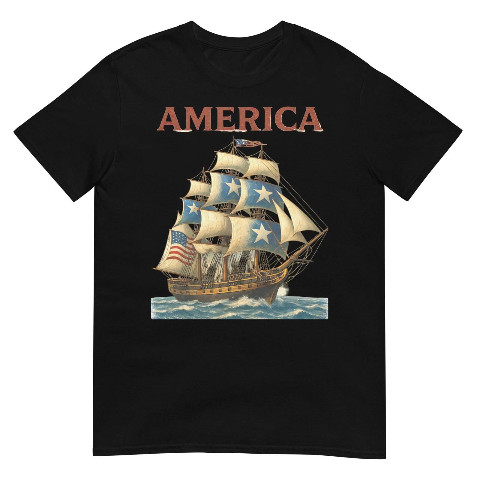 

Patriotic Tall Ship America 1776-2026 250th Birthday T-Shirt 4XL