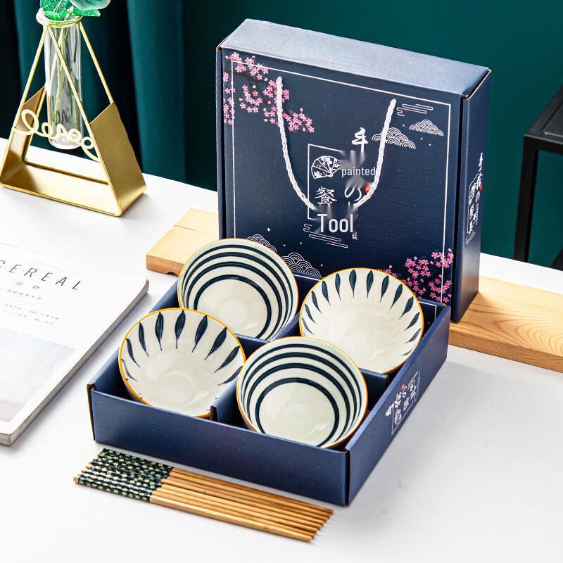 Ceramic Bowl and Chopstick Gift Set
