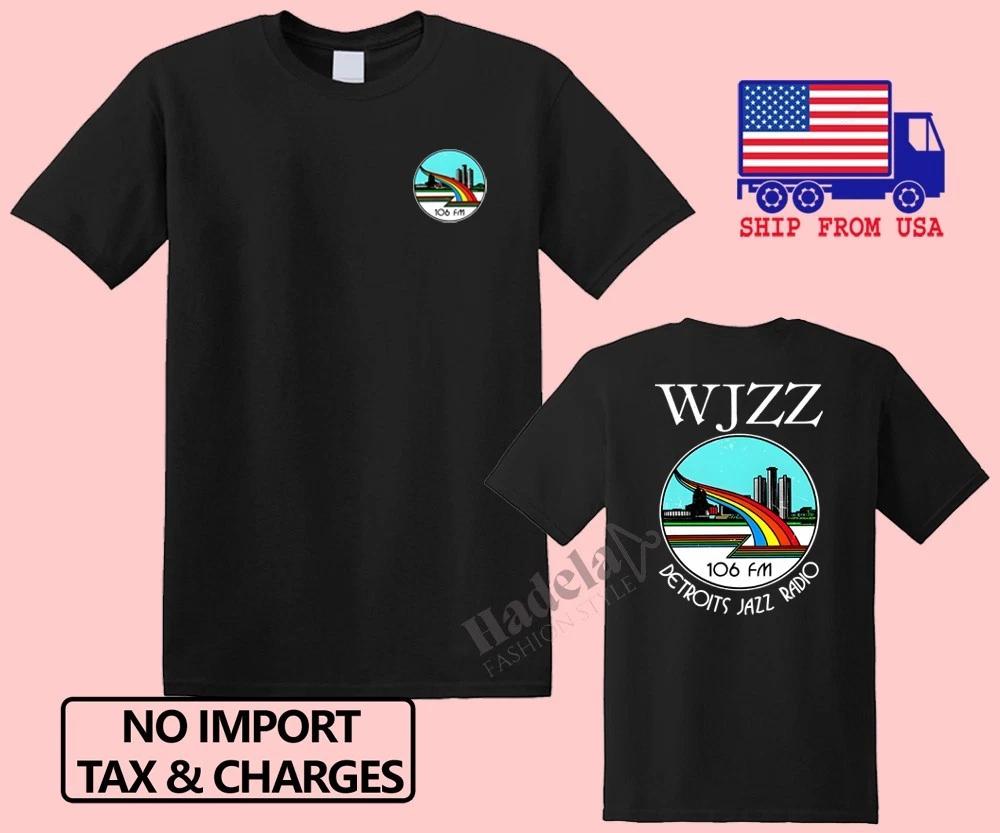 WJZZ Detroits Radio 106 FM Men s Black Size S-5XL S