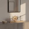 Wooden and Metal Clock Handmade Modern Letter Gift Idea for Living Room, Bedroom, Entryway