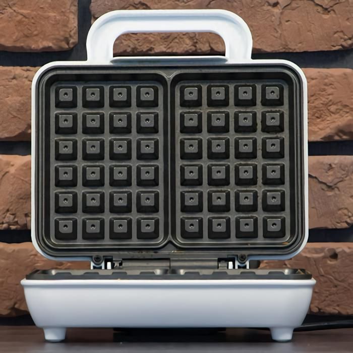 Professionelles Waffeleisen für 2 dicke belgische Waffeln, Antihaftplatten MPM MGO-25 1000W Weiß 14322