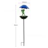Creative Frog Umbrella Holding Solar Iron Art Ornament bird feeder for Outdoor Garden Courtyard Decorative Sign Suitable
