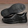 Men's Genuine Leather Casual Slip-On Shoes - Breathable, Soft Sole, Ideal for Spring and Autumn