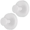1/2/4PCS Heavy Duty Vacuum Suction Hooks No Drill Seamless Stainless Steel for Entryway Door Coat Hat Key Hanging
