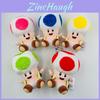 Peluche di Toad di Super Mario 17cm con 5 Personaggi Fungo Colorati Seduti