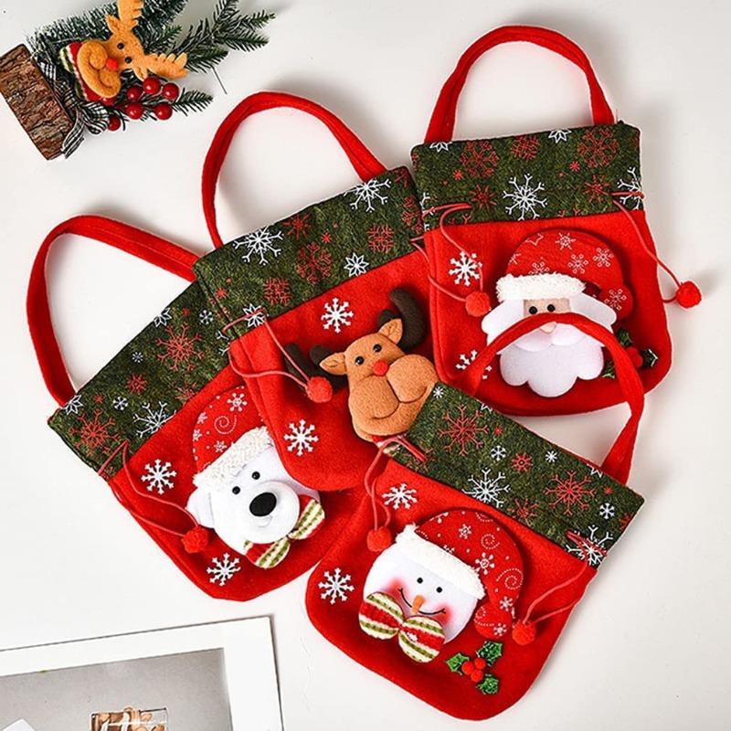 Christmas Idea Apple Bag Santa Claus Children's Gift Bag Candy Product Bag Bundle