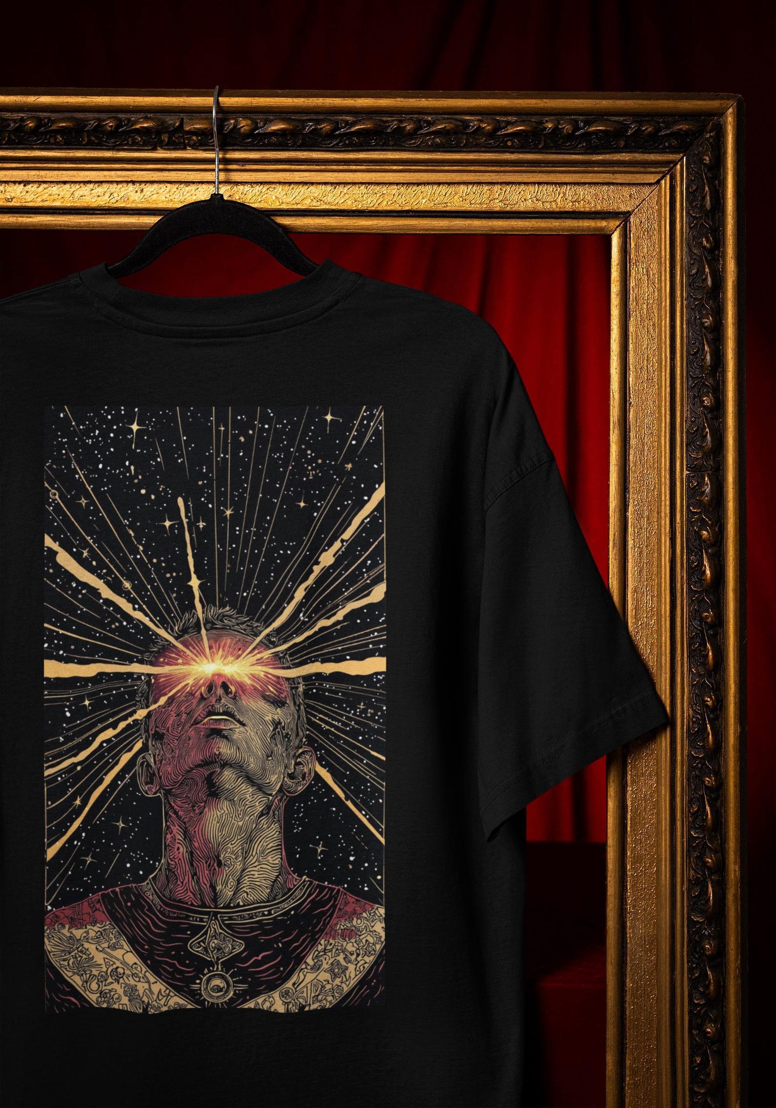 Mystical Third Eye T-Shirt, Cosmic Visionary Art (Unisex S-4XL) Comfort Colors® 3XL