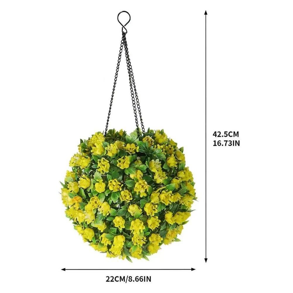 Decorative Lights Grass Ball Green Plant Hanging Decor Artificial Flower Balls Courtyard Decor