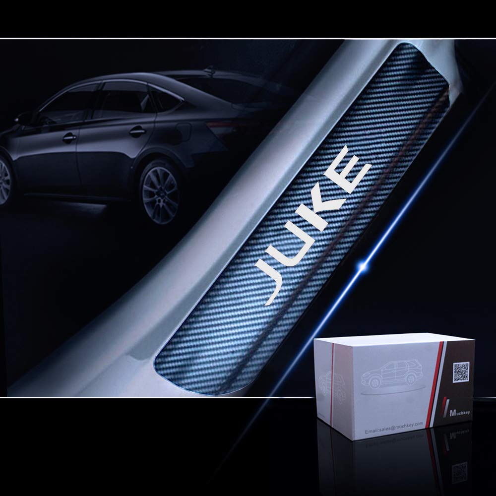 

Tuqiang Наклейка на накладку порога для Nissan Juke JUKE Специальная боковая подножка Защитная из углеродного волокна белый