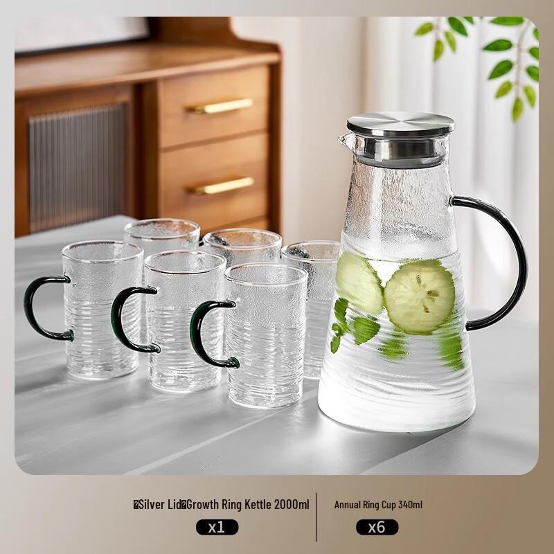Shangqi Glass Cold Water Kettle & Cup Set