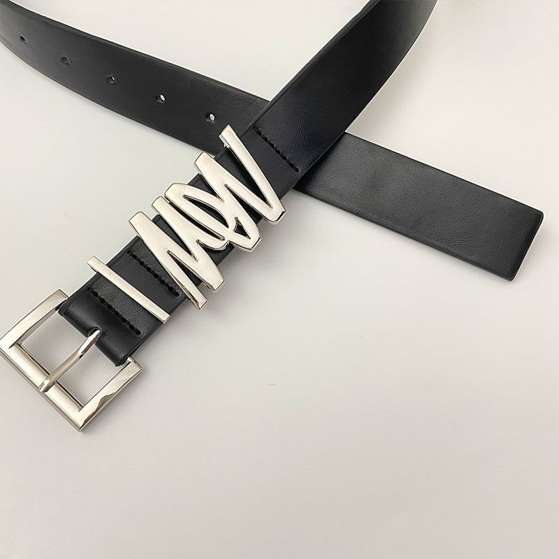 

Черный Элегантный Женский ПУ Ремень С Уникальным Абстрактным Дизайном Для Стиля На Каждый День