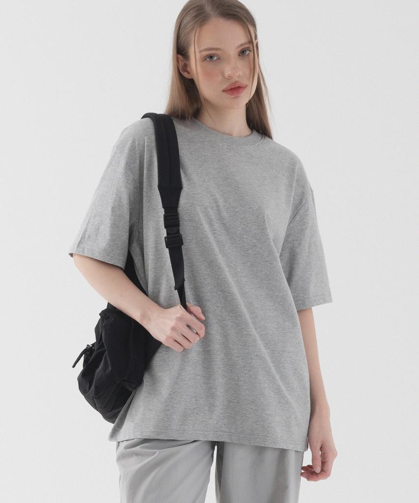 PIANER Askin Cool Semi-Overfit Short Sleeve T-Shirt (Melange)