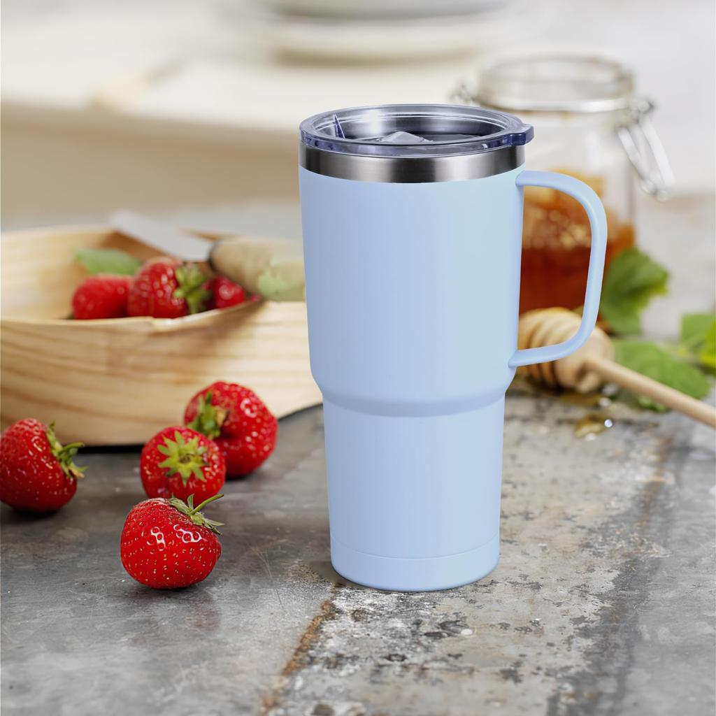 Livole Vacuum Insulated Stainless Steel Coffee Keeps Hot or 600ml Large with Travel Large Thermos with Perfect for and Carbonated Perfect for Outdoor