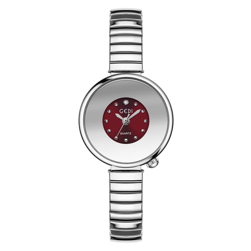 Sky Mirror Subdial, Elastic Band, Student Watch, Niche High-End, Exquisite And Versatile Women'S Quartz Watch